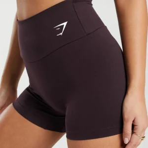 Clearance Gymshark Training Tight Shorts PlumBrown