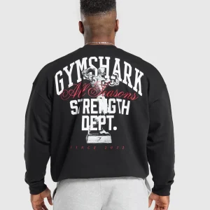 Sale Gymshark Trophy Graphic Crew Black