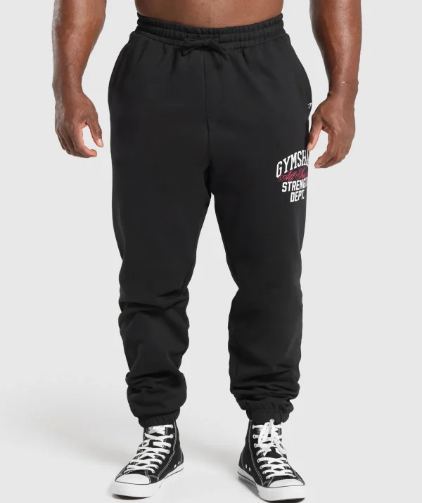 Outlet Gymshark Trophy Graphic Joggers Black