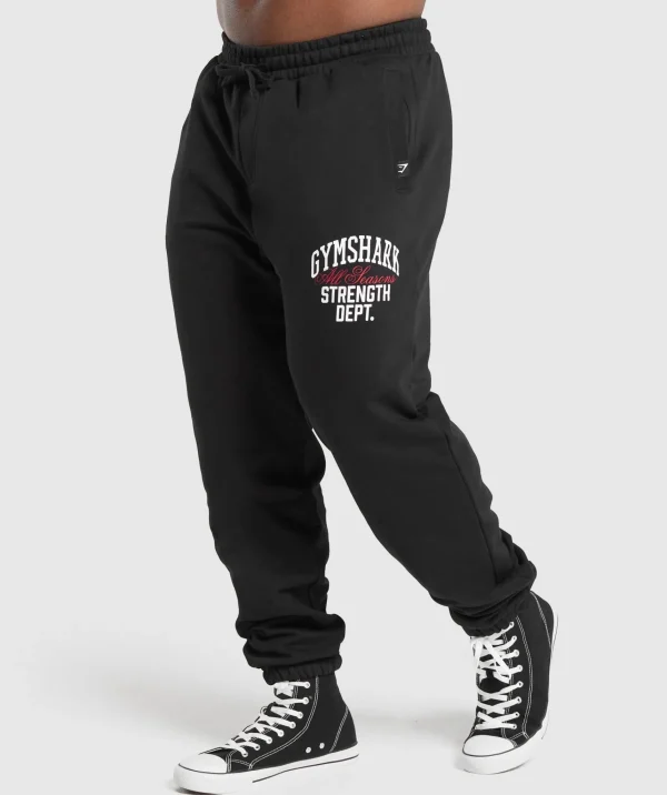 Outlet Gymshark Trophy Graphic Joggers Black