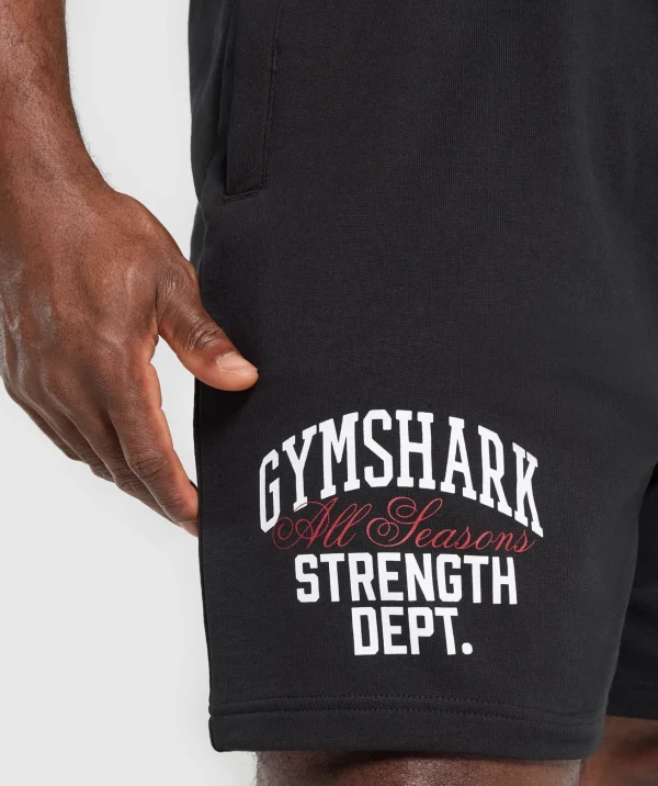 Sale Gymshark Trophy Graphic Shorts Black