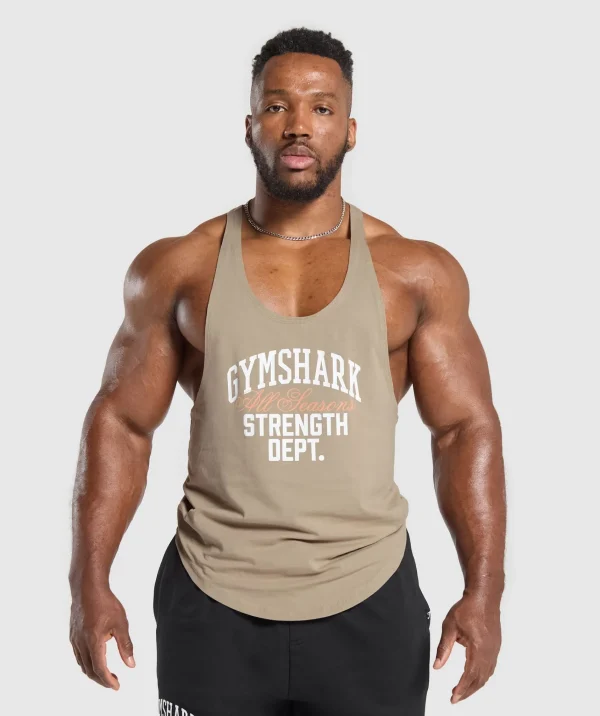 Best Gymshark Trophy Graphic Stringer CementBrown