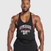 Clearance Gymshark Trophy Graphic Stringer Black