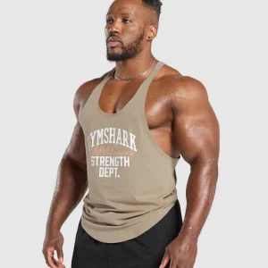 Best Gymshark Trophy Graphic Stringer CementBrown