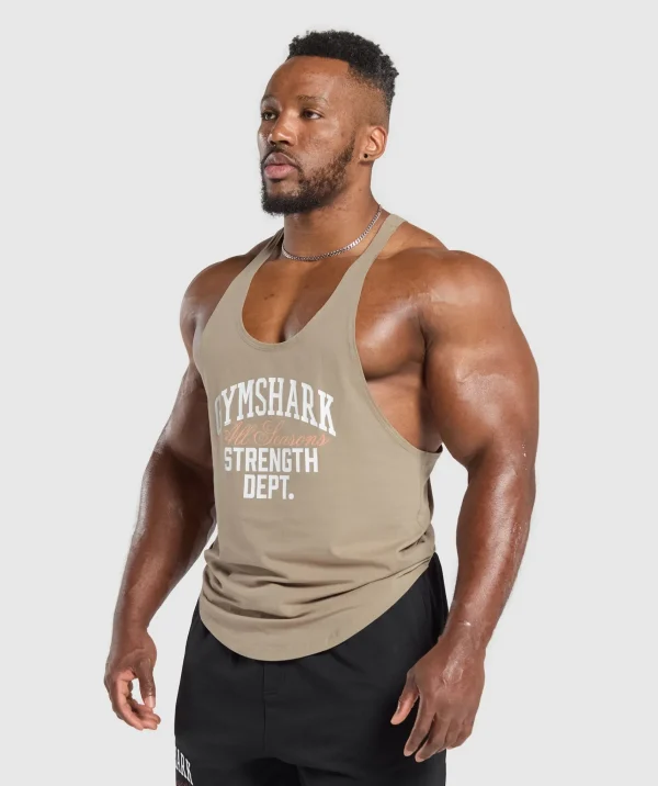 Best Gymshark Trophy Graphic Stringer CementBrown