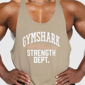 Best Gymshark Trophy Graphic Stringer CementBrown