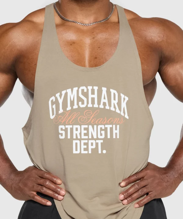 Best Gymshark Trophy Graphic Stringer CementBrown