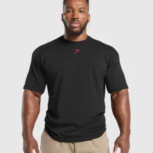 Hot Gymshark Trophy Graphic T-Shirt Black