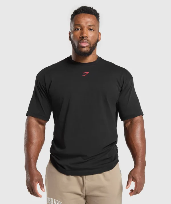 Hot Gymshark Trophy Graphic T-Shirt Black