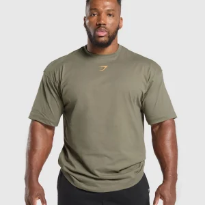 Clearance Gymshark Trophy Graphic T-Shirt BaseGreen