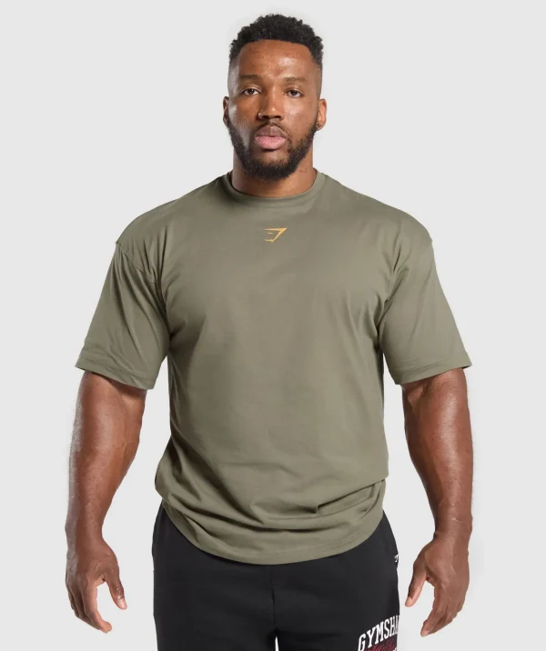 Clearance Gymshark Trophy Graphic T-Shirt BaseGreen