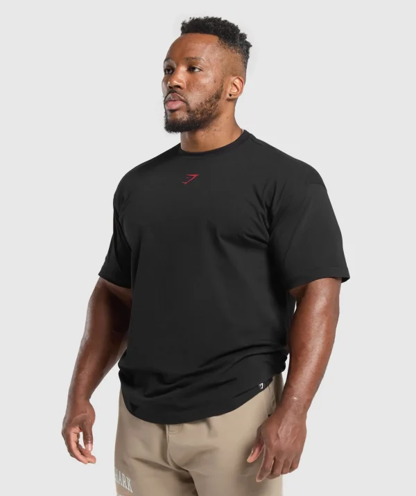 Hot Gymshark Trophy Graphic T-Shirt Black