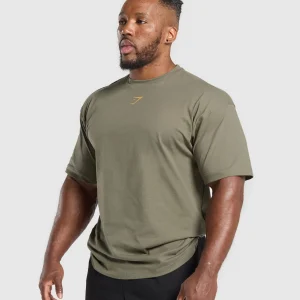 Clearance Gymshark Trophy Graphic T-Shirt BaseGreen