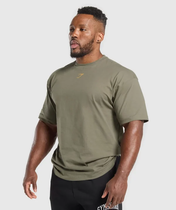 Clearance Gymshark Trophy Graphic T-Shirt BaseGreen