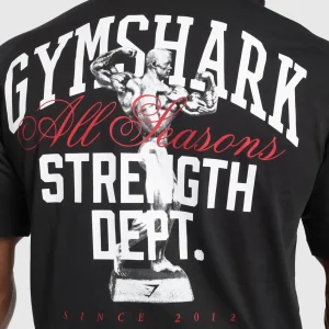 Hot Gymshark Trophy Graphic T-Shirt Black