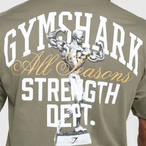 Clearance Gymshark Trophy Graphic T-Shirt BaseGreen