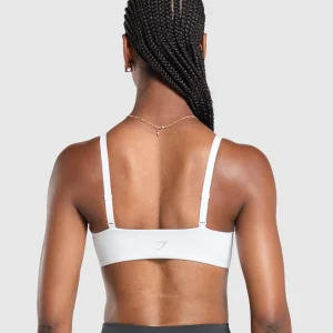 Clearance Gymshark Twist Front Bralette White