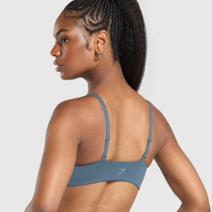 Discount Gymshark Twist Front Bralette CargoBlue