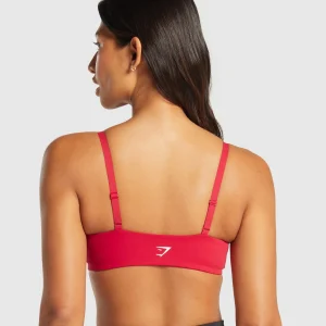 Clearance Gymshark Twist Front Bralette CarmineRed