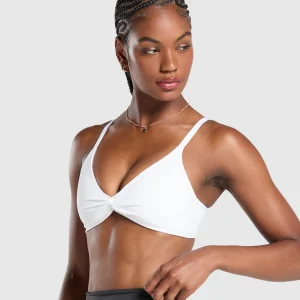 Clearance Gymshark Twist Front Bralette White