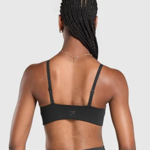 New Gymshark Twist Front Bralette Black