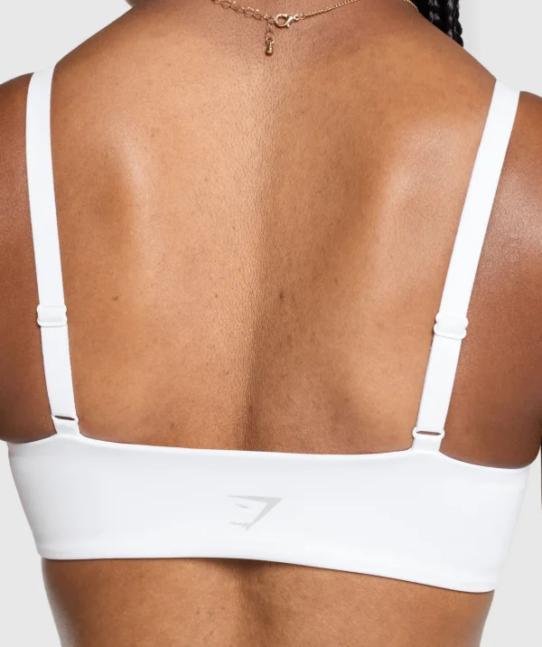 Clearance Gymshark Twist Front Bralette White