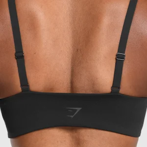 New Gymshark Twist Front Bralette Black