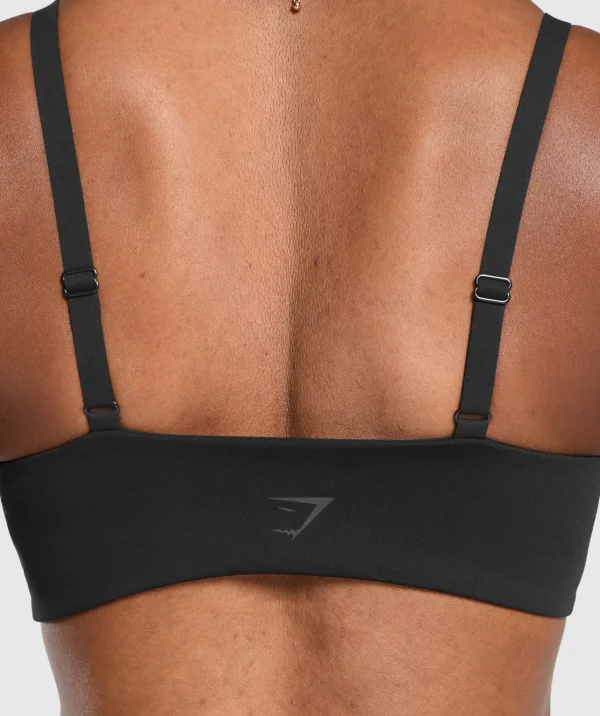 New Gymshark Twist Front Bralette Black