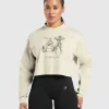 Outlet Gymshark Two Strong Women Midi Long Sleeve Top PebbleGrey