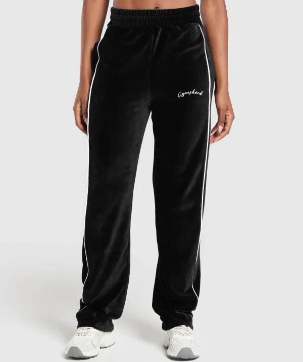 Online Gymshark Velour Joggers Black