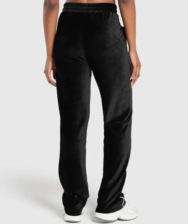 Online Gymshark Velour Joggers Black