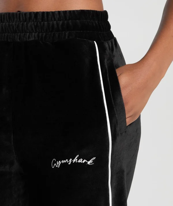 Online Gymshark Velour Joggers Black