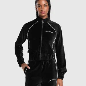 Sale Gymshark Velour Tracktop Black