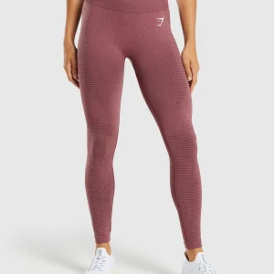 Discount Gymshark Vital Seamless 2.0 Leggings BurgundyPink/Marl