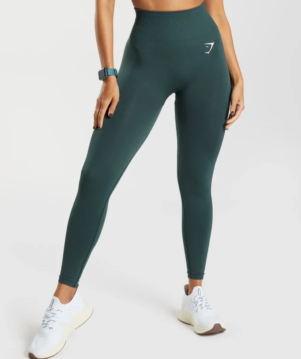 Clearance Gymshark Vital Seamless 2.0 Leggings WoodlandGreenMarl