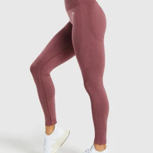 Discount Gymshark Vital Seamless 2.0 Leggings BurgundyPink/Marl