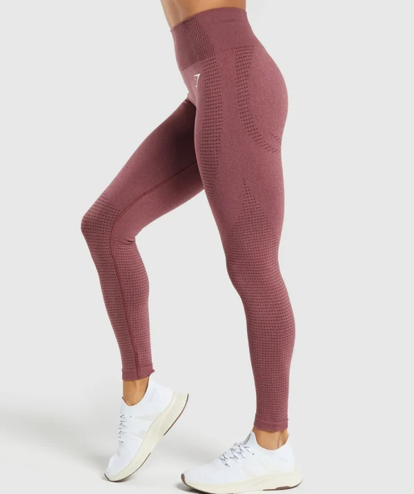 Discount Gymshark Vital Seamless 2.0 Leggings BurgundyPink/Marl