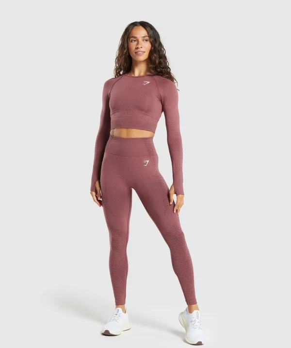 Discount Gymshark Vital Seamless 2.0 Leggings BurgundyPink/Marl