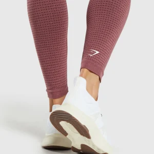 Discount Gymshark Vital Seamless 2.0 Leggings BurgundyPink/Marl