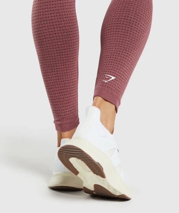 Discount Gymshark Vital Seamless 2.0 Leggings BurgundyPink/Marl