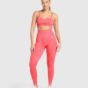 New Gymshark Vital Seamless 2.0 Leggings CoralRedMarl