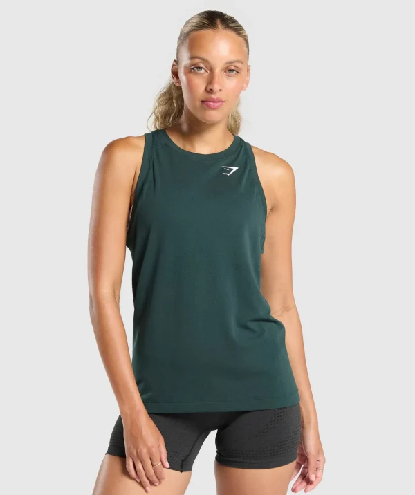 Fashion Gymshark Vital Seamless 2.0 Light Tank WoodlandGreen/Marl