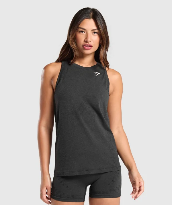 Discount Gymshark Vital Seamless 2.0 Light Tank BlackMarl