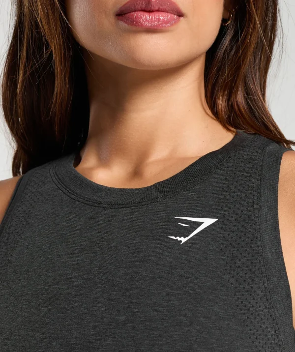 Discount Gymshark Vital Seamless 2.0 Light Tank BlackMarl