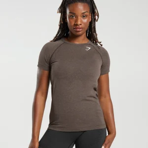 Online Gymshark Vital Seamless 2.0 Light T-Shirt BrownMarl