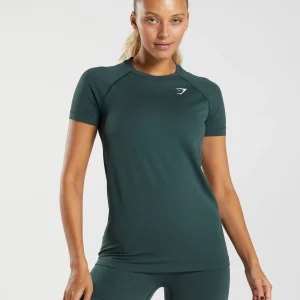 Sale Gymshark Vital Seamless 2.0 Light T-Shirt WoodlandGreenMarl