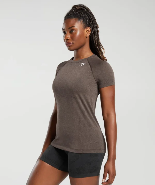 Online Gymshark Vital Seamless 2.0 Light T-Shirt BrownMarl