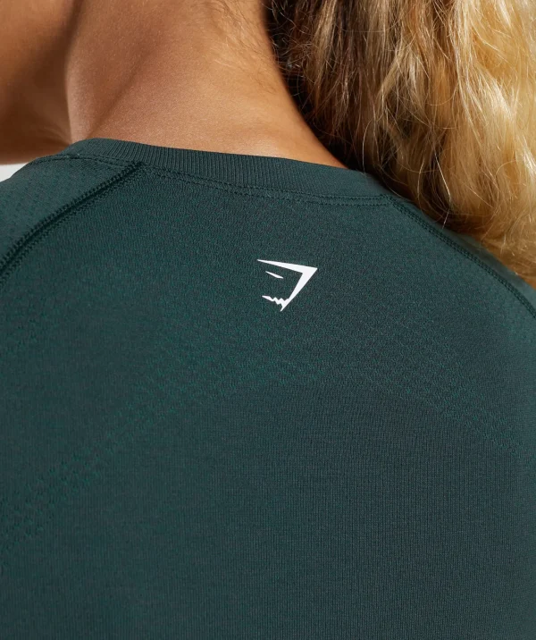 Sale Gymshark Vital Seamless 2.0 Light T-Shirt WoodlandGreenMarl