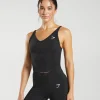 Best Gymshark Vital Seamless 2.0 Midi Tank BlackMarl