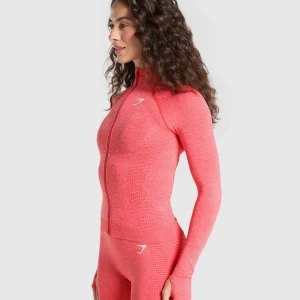 Fashion Gymshark Vital Seamless 2.0 Tight Tracktop CoralRedMarl